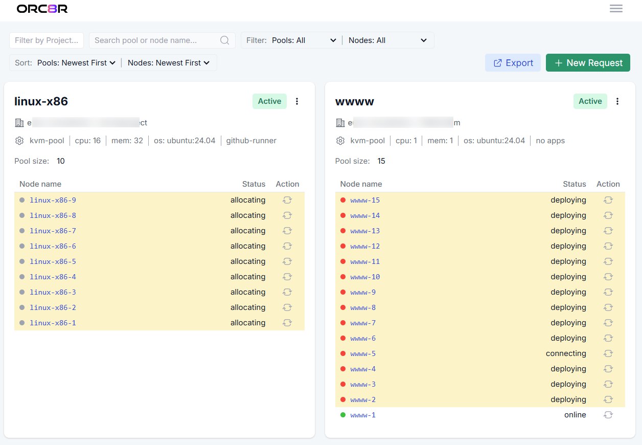 Self-serve CI control plane screenshot 1